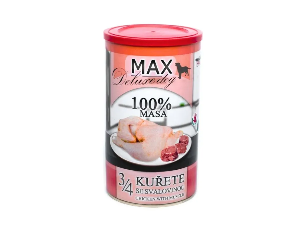 MAX deluxe 3/4 KUŘE se svalovinou 1200 g Express Levering