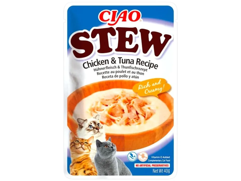 Churu Cat CIAO Stew KUŘE A TUŇÁK 40 g Gereduceerde Prijs