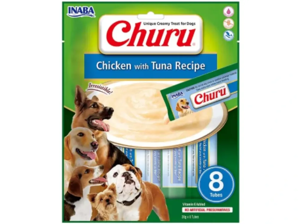 Churu Dog PYRÉ KUŘE, TUŇÁK 8x20 g Hete Deal