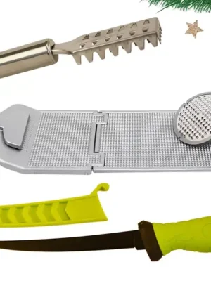 KARÁCSONYI FLUO FILÉZŐ SZETT HALTISZTÍTÓ DESZKÁVAL Laatste Kans