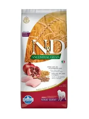 Beperkte Voorraad N&D LG DOG Adult Giant Chicken & Pomegranate 12 kg