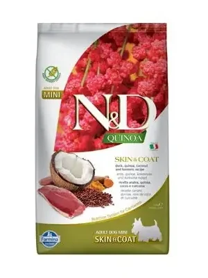 Tijdelijk Beschikbaar N&D Quinoa DOG Skin & Coat Duck & Coconut Mini 2,5kg