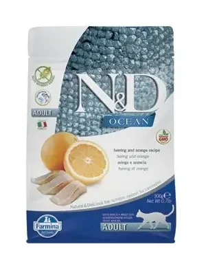 Uitverkoop N&D OCEAN CAT Adult Herring & Orange 1,5kg