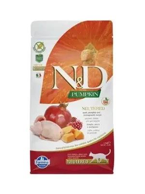 Betaalbaar N&D Pumpkin CAT Neutered Quail & Pomegranate 5kg