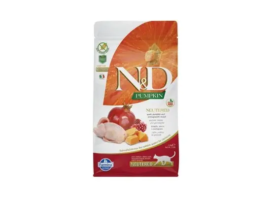 Betaalbaar N&D Pumpkin CAT Neutered Quail & Pomegranate 5kg