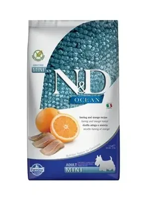 Superprijs N&D OCEAN DOG Adult Mini Herring & Orange 2,5kg