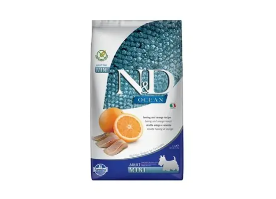 Superprijs N&D OCEAN DOG Adult Mini Herring & Orange 2,5kg