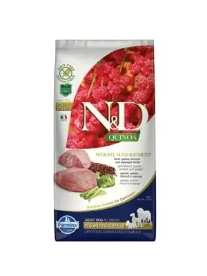 Beperkte Voorraad N&D Quinoa DOG Weight Management Lamb & Broccoli 7 kg