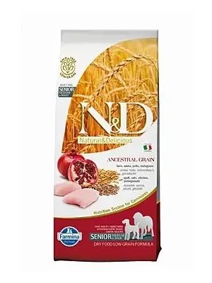 Beperkt Aanbod N&D LG DOG Senior M/L Chicken&Pomegr 12kg