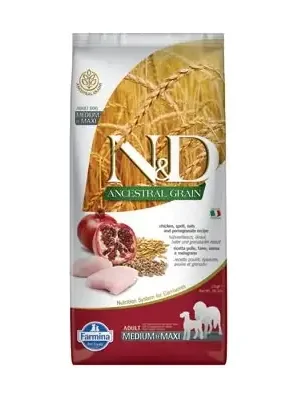 Dagaanbieding N&D LG DOG Adult M/L Chicken & Pomegranate 12 kg
