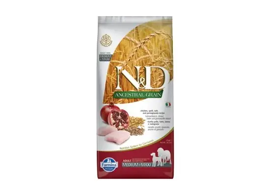 Dagaanbieding N&D LG DOG Adult M/L Chicken & Pomegranate 12 kg