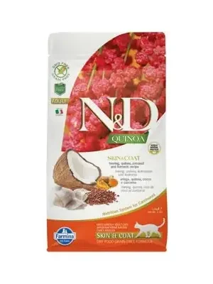 Beste Prijs N&D Quinoa CAT Skin & Coat Herring & Coconut 1,5kg