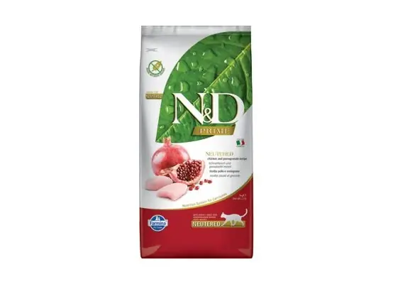 Speciale Aanbieding N&D PRIME CAT Neutered Chicken&Pomegranate 5kg