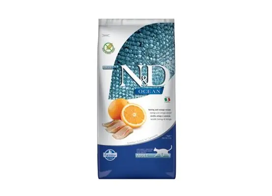 Bestel Nu N&D OCEAN CAT Adult Herring & Orange 10kg