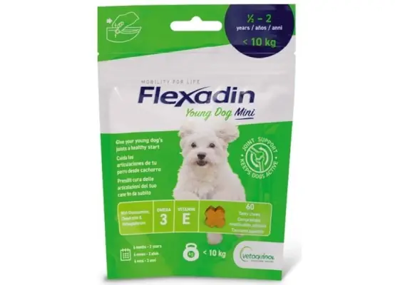 Flexadin Young Dog Mini žvýkací 60tbl Beperkt Aanbod