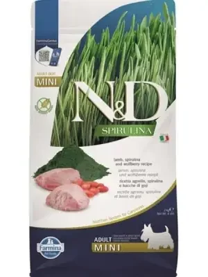 Actieprijs N&D SPIRULINA DOG Adult Mini Lamb & Wolfberry 2kg