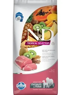Snelle Levering N&D TROPICAL SELECTION DOG Adult M/L Pork 10kg