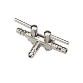 Akvarijní 3-cestný ventil - metal 4/6mm Hoge Kwaliteit