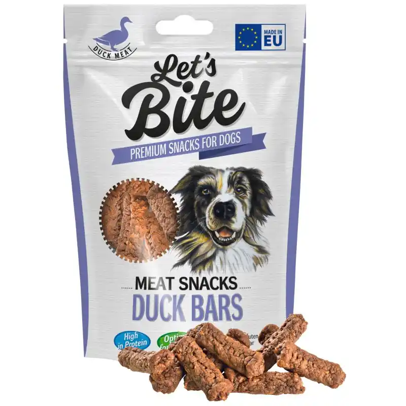 Let´s Bite Meat Snacks Duck Bars 80 g Exclusieve Aanbieding