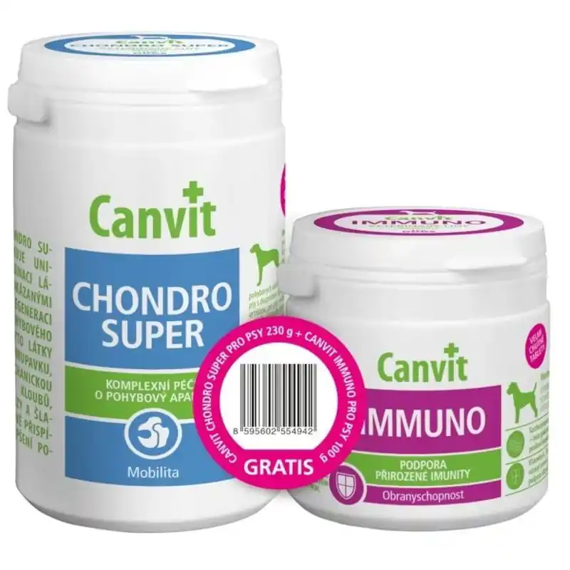 Shop Nu Canvit Chondro Super pro psy 230 g + Canvit Immuno pro psy 100 g