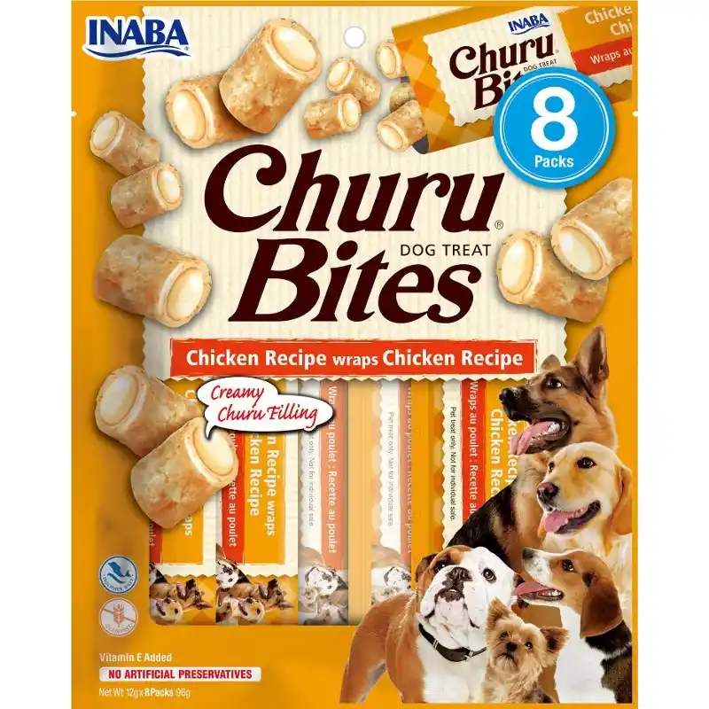 Inaba Churu Bites Dog Snack kuře 8 × 12 g Hoge Kwaliteit
