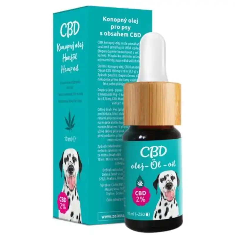 Zelená země CBD konopný olej pro psy 2% 10 ml Must-Have
