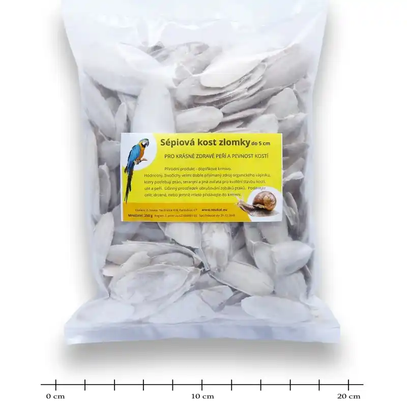 Sépiová kost zlomky do 5cm, 250g Lage Kosten