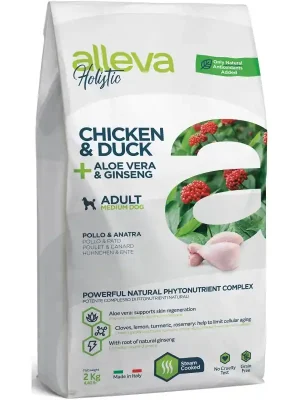 Betrouwbaar ALLEVA HOLISTIC Dog Dry Adult Chicken&Duck Medium 2kg