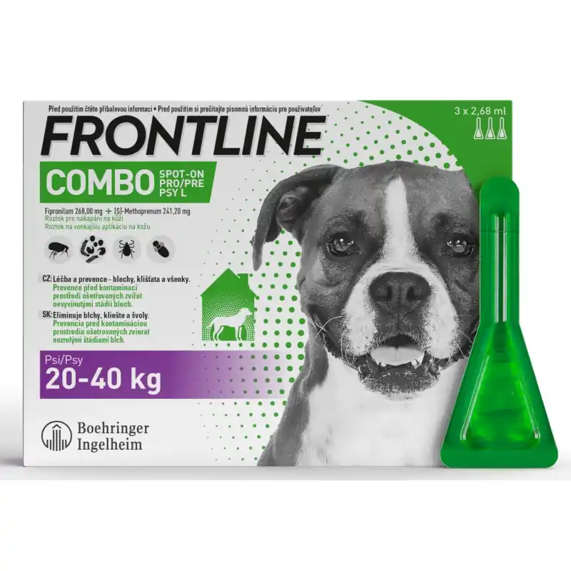 Merkproduct Frontline Combo spot-on pro psy L a.u.v. sol 3 x 2, 68 ml
