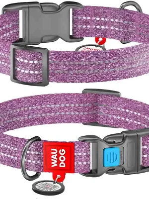 Hete Deal WAUDOG Re-cotton obojek 1,5 × 25–35 cm fialový