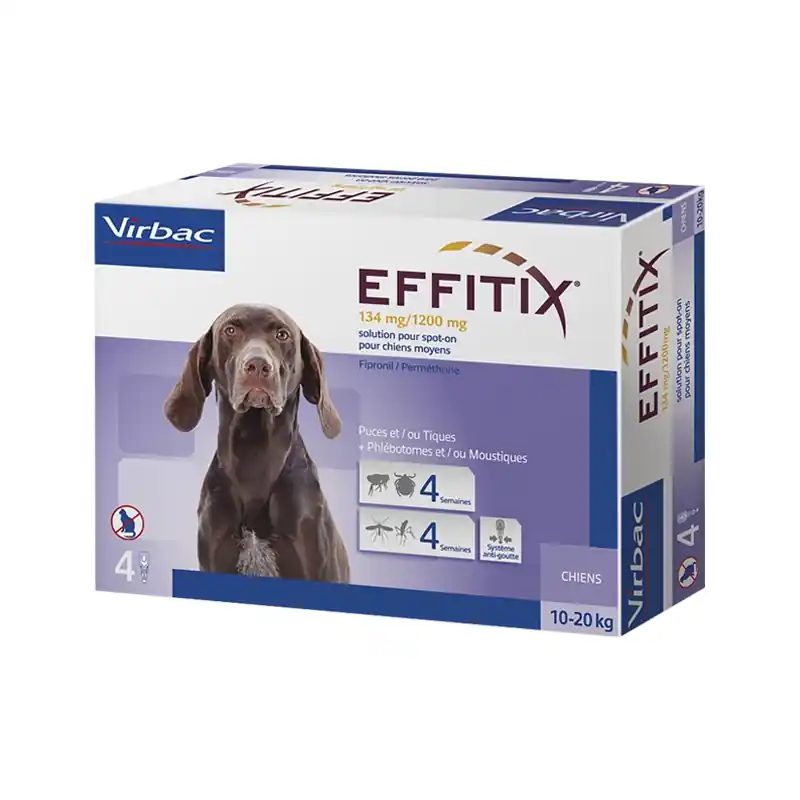Beste Prijs Effitix Spot-on M a.u.v. 134mg/1200mg sol 4x2,2ml