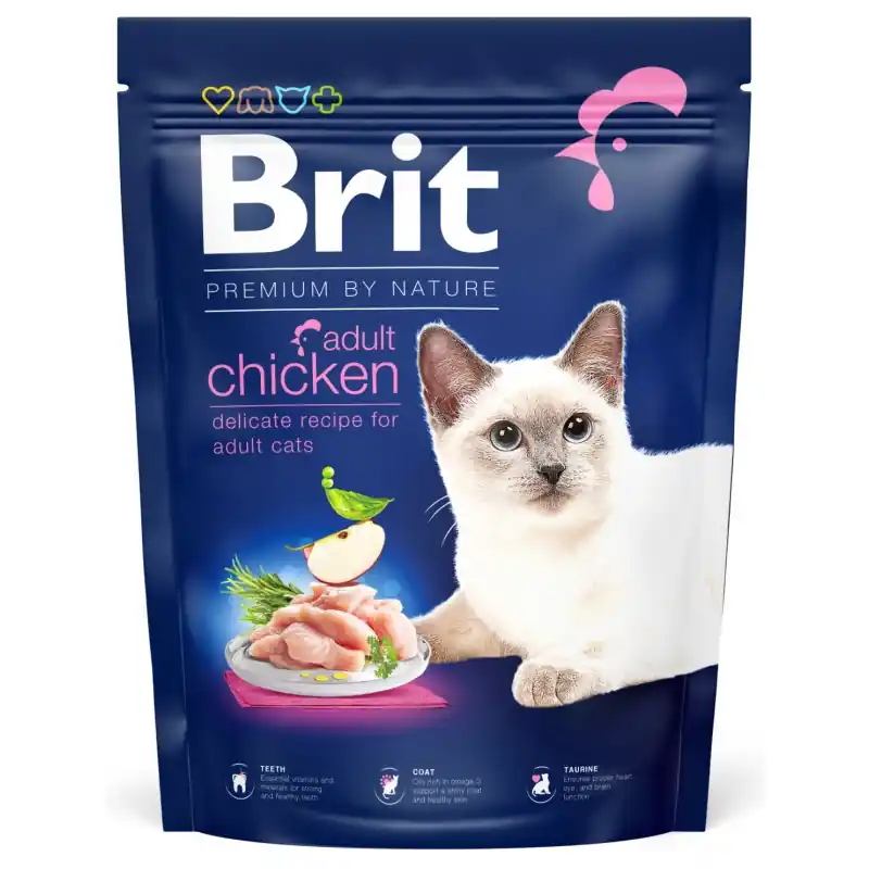 Korting Brit Premium by Nature Cat Adult Chicken 300 g