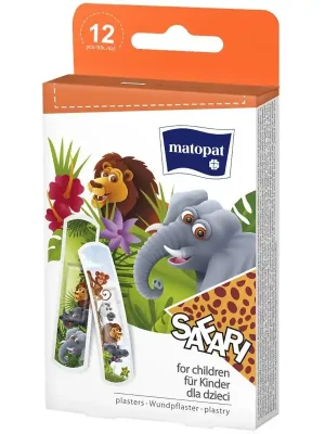 Matopat Safari náplasti pro děti 12 ks Meest Verkocht