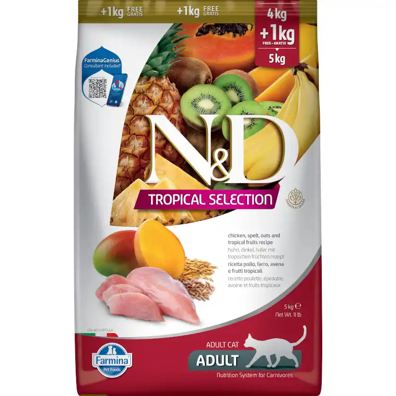 Hoge Kwaliteit N&D TROPICAL SELECTION Cat Chicken 4 + 1 kg