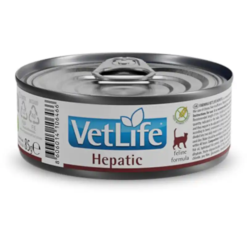 Vet Life Natural Feline konz. Hepatic 85 g Gereduceerde Prijs