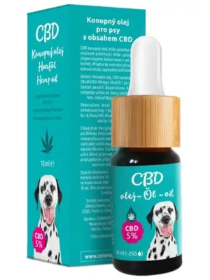 Zelená země CBD konopný olej pro psy 5% 10 ml Op = Op