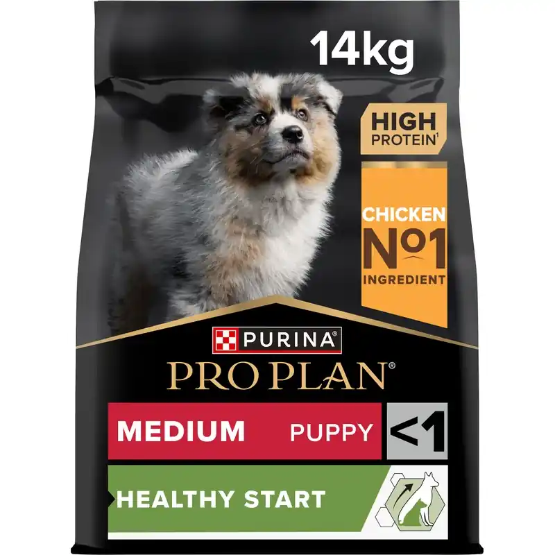 Superprijs Pro Plan Puppy Medium Healthy Start kuře 12 kg + 2 kg zdarma
