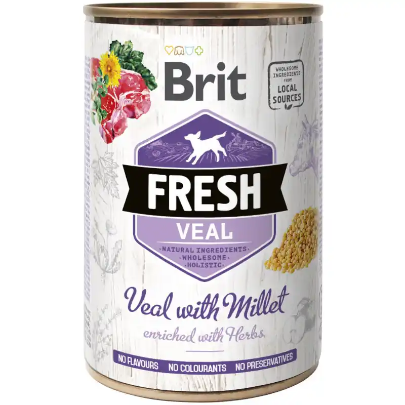 Betrouwbaar Brit Fresh Can Veal with Millet 400 g