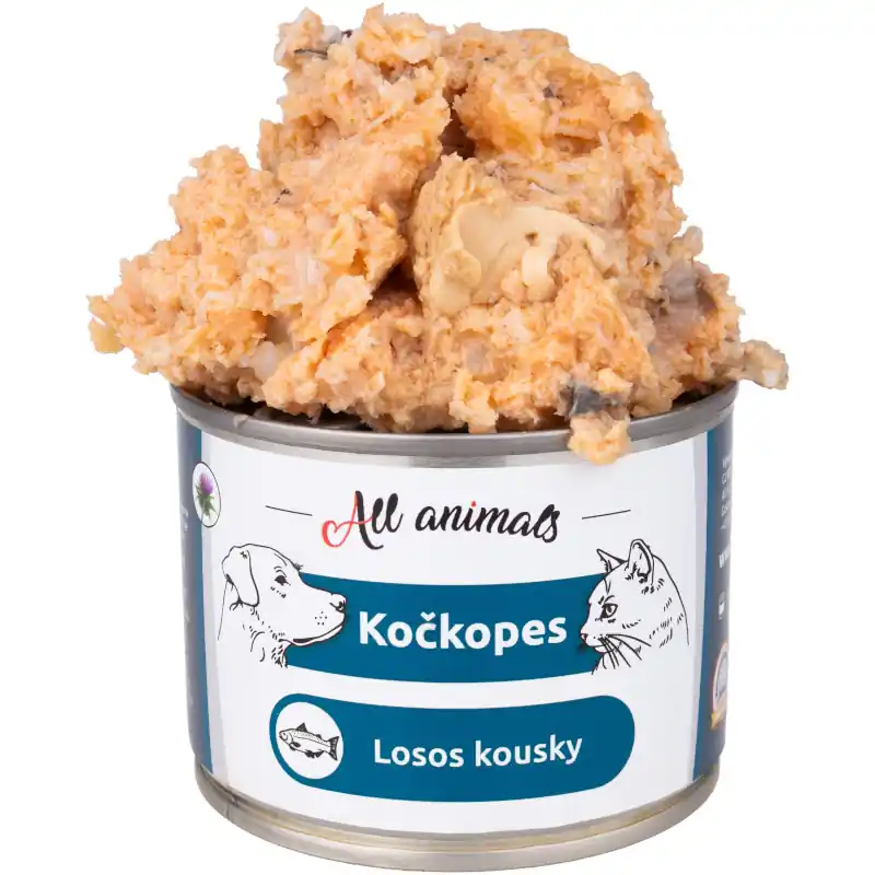 Koop Online ALL ANIMALS Kočkopes Losos kousky 200 g