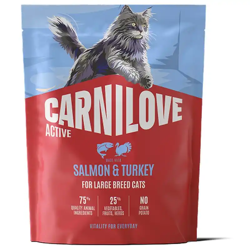 Beperkt Aanbod Carnilove Active Cat Salmon & Turkey Large Breed 400 g