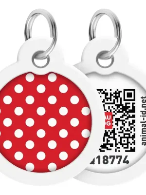 WAUDOG Smart ID známka 30 mm Polka Dots Favoriet