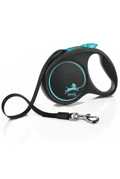 Vodítko FLEXI Black Design M pásek 5m/25kg modrá NEW Hete Deal