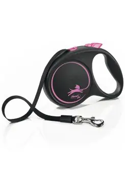 Express Levering Vodítko FLEXI Black Design M pásek 5m/25kg růžová NEW