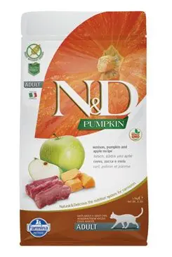 N&D GF Pumpkin CAT Venison & Apple 1,5kg Meest Verkocht