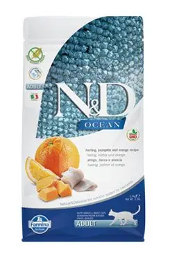 N&D OCEAN CAT GF Adult Herring, Pumpkin & Orange 1,5kg Hete Deal