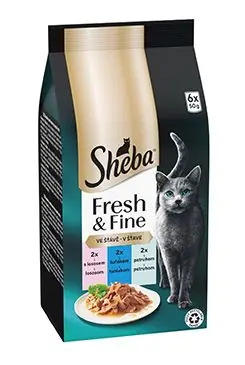Koop Vandaag Sheba kapsa Fresh&Fine mix losos,tuňák,pstruh 6x50g