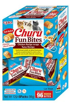 Shop Nu Churu Cat BOX Fun Bites Chicken wraps Tuna 8x12g