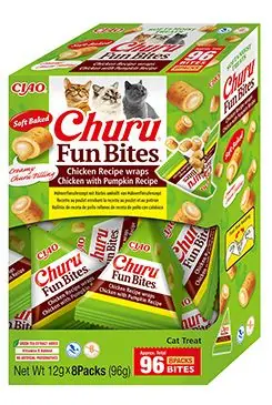 Hoge Kwaliteit Churu Cat BOX Fun Bites Chicken wraps Chick&Pumpk8x12g