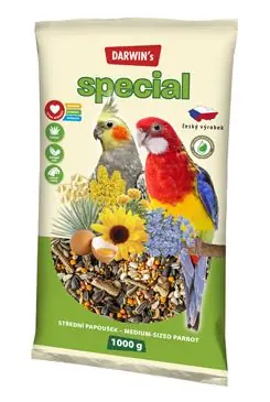 Darwin’s střední papoušek special 1kg Beperkte Voorraad