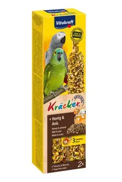 Koop Vandaag Vitakraft Bird Kräcker honey African parrot tyč 2ks